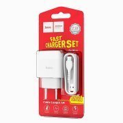 Превью Сетевое зарядное устройство HOCO C72A Glorious с кабелем micro-USB (белое) &mdash; 8