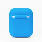 Чехол силиконовый, тонкий для кейса Apple AirPods (светло-синий) — 2