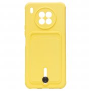 Чехол-накладка SC304 с картхолдером для Huawei Honor 50 Lite (желтая) — 1