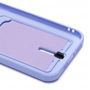 Чехол-накладка SC304 с картхолдером для Apple iPhone 14 Plus (светло-лиловая) — 3