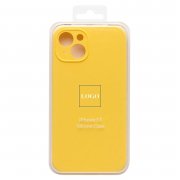 Чехол-накладка ORG Soft Touch с закрытой камерой для Apple iPhone 13 (желтая) — 2