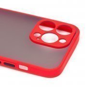 Чехол-накладка PC041 для Apple iPhone 14 Pro (черно-красная) — 3