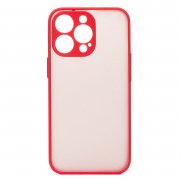 Чехол-накладка PC041 для Apple iPhone 14 Pro (черно-красная) — 1