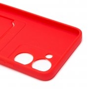 Чехол-накладка - SC315 с картхолдером для Realme C33 (красная) — 2