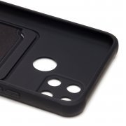 Чехол-накладка - SC304 с картхолдером для Realme C21Y (черная) — 2
