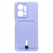 Чехол-накладка - SC304 с картхолдером для Huawei Honor X7a (фиолетовая)