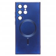 Чехол-накладка - SM020 Matte SafeMag для Samsung Galaxy S23 Ultra (S918B) (темно-синяя)
