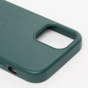 Чехол-накладка - SM002 экокожа SafeMag для Apple iPhone 12 Pro Max (темно-зеленая) — 2