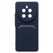 Чехол-накладка - SC337 с картхолдером для Realme 12 Pro Plus (228818) (темно-синяя)