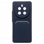 Чехол-накладка - SC337 с картхолдером для Realme 12 Pro (228821) (темно-синяя)