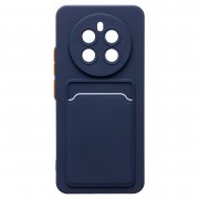 Чехол-накладка - SC337 с картхолдером для Realme 12 Plus 5G (229117) (темно-синяя)