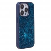 Чехол-накладка - PC071 POSH SHINE для Apple iPhone 15 Pro россыпь кристаллов (ледяной синий) (231611) — 3