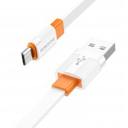 Кабель Borofone BX89 (USB - micro-USB) (бело-оранжевый)