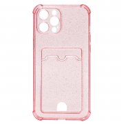 Чехол-накладка с картхолдером для Apple iPhone 13 Pro Max (розовая) — 1