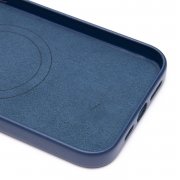 Чехол-накладка экокожа SafeMag для Apple iPhone 13 Pro Max (тихоокеанский синий) — 3