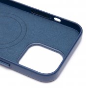 Чехол-накладка экокожа SafeMag для Apple iPhone 13 Pro Max (тихоокеанский синий) — 2