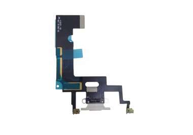 Шлейф для Apple iPhone XR на разъем зарядки/микрофон (белый) &mdash; 1