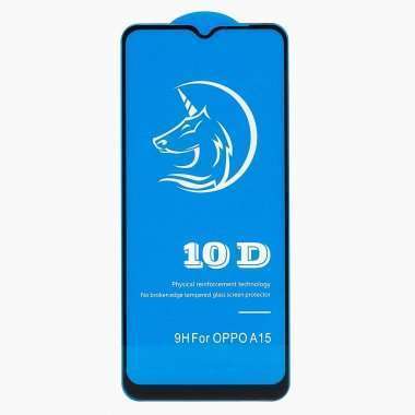Защитное стекло для OPPO A15 (полное покрытие) (черное) &mdash; 1
