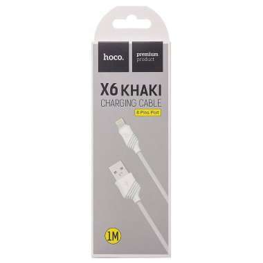 Кабель Hoco X6 Khaki для Apple(USB - lightning) (белый) — 3