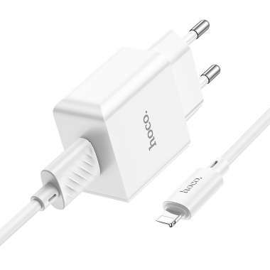 Сетевое зарядное устройство для Apple Hoco C106A Leisure (USB - Lightning) (белое) — 7